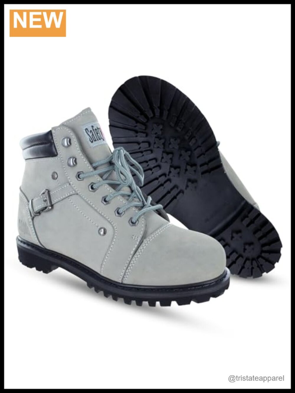 Safety Girl Fusion Steel Toe Work Boots - Gray Ladies Durable Water-Resistant